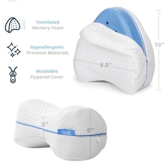 CONTOUR Memory foam ergonomic knee relief pillow side sleeper leg suppor… - Picture 12 of 14
